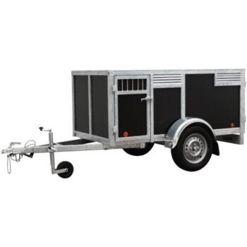 Remolque para 4 perros-marrón