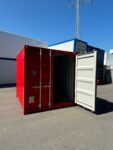 Contenedor de almacenamiento de 10 pies - Compacto, seguro y duradero-Rojo