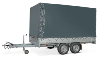 Remolque de plataforma Anssems asx 3000.405 con ruedas debajo