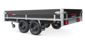 Remolque de plataforma Anssems psx 2000.325 go-getter con ruedas debajo